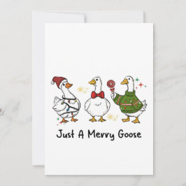 Nur ein fröhliches Gänse-Festtagsdesign Einladung