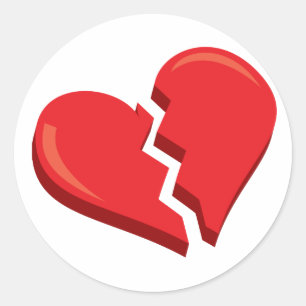 nur ein gebrochenes Herz Runder Aufkleber