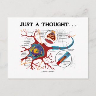 Nur ein Gedanke ... (Neuron / Synapse) Postkarte