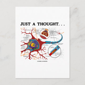 Nur ein Gedanke ... (Neuron / Synapse) Postkarte