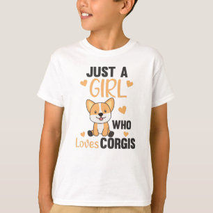 Nur ein Girl Corgis Lieben Kawaii Dog Corgi T-Shirt
