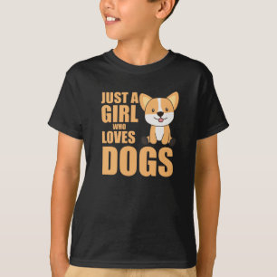 Nur ein Girl Corgis Lieben Kawaii Dog Corgi T-Shirt