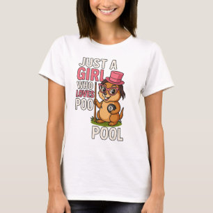 Nur ein Girl Who Liebe Pool Billard Pool Player T-Shirt