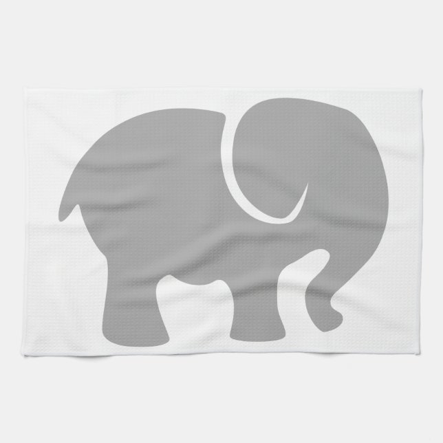 Nur ein grauer Elefant Geschirrtuch (Horizontal)
