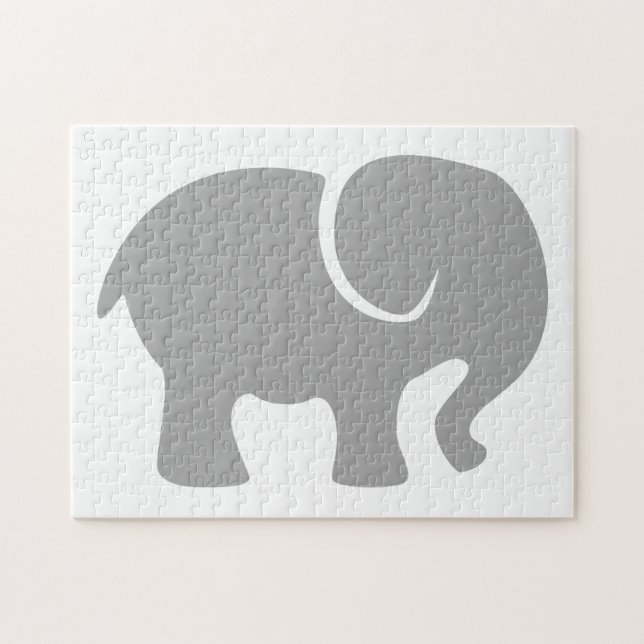 Nur ein grauer Elefant Puzzle (Horizontal)