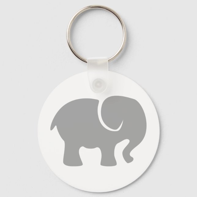 Nur ein grauer Elefant Schlüsselanhänger (Vorderseite)