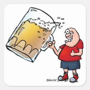 Nur ein großer Typ Quadratischer Aufkleber