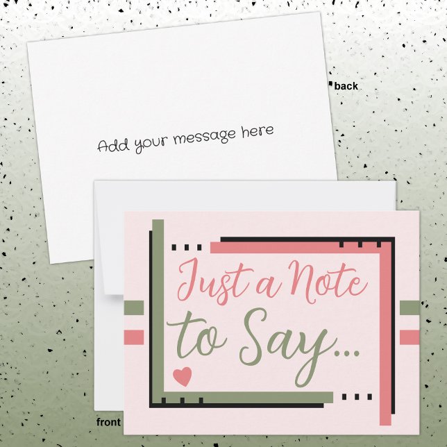 Nur ein Hinweis auf rosa grün Postkarte (Von Creator hochgeladen)