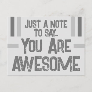 Nur ein Hinweis, dass Sie phantastisch grau sind Postkarte