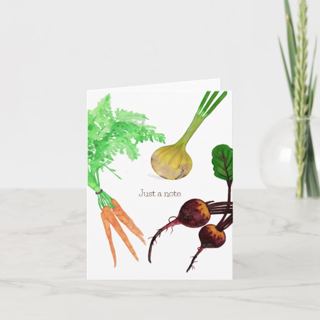 Nur ein Hinweis: Pflanzentrio-Notecards (Vorderseite)