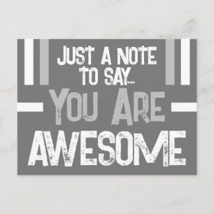 Nur ein Hinweis: Sie sind phantastisch grau Postkarte