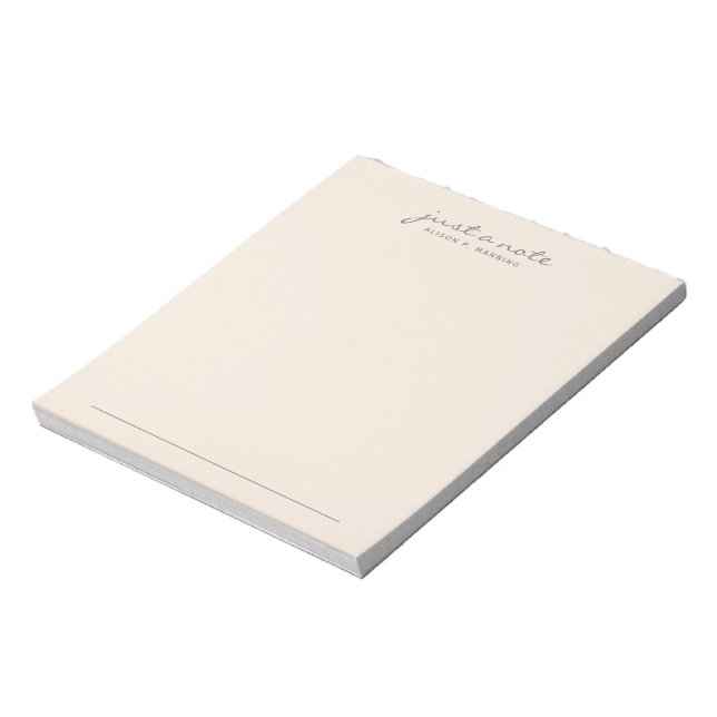 Nur ein Hinweis Warm Peach Skript Notepad Notizblock (Rotiert)