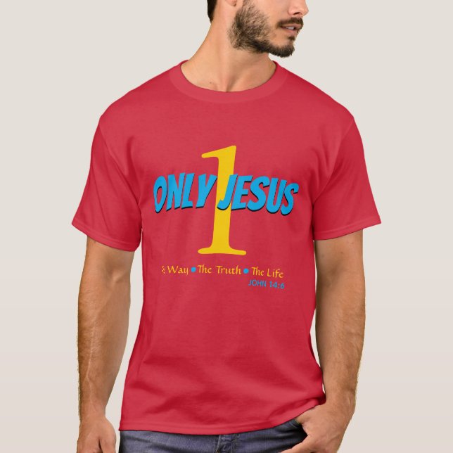 NUR EIN JESUS Christlich T-Shirt (Vorderseite)