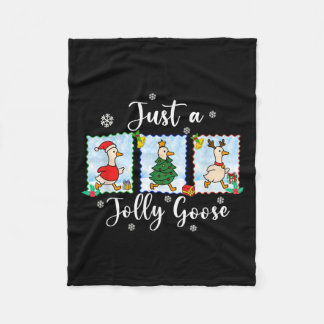 Nur ein Jolly Gänse Funny Merry Goosemas Niedlich  Fleecedecke