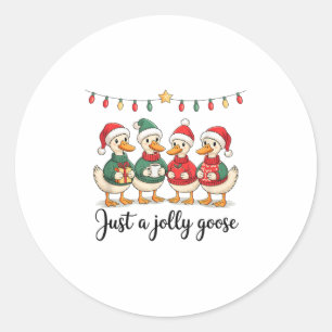 Nur ein Jolly Goose Weihnachtsfeiertag Runder Aufkleber