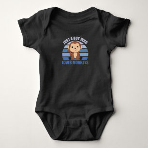 Nur ein Junge, der Affen Liebe Baby Strampler