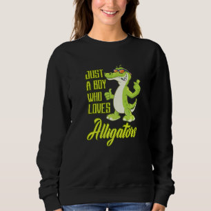 Nur ein Junge, der Alligatoren Reptilien Zoo Teich Sweatshirt