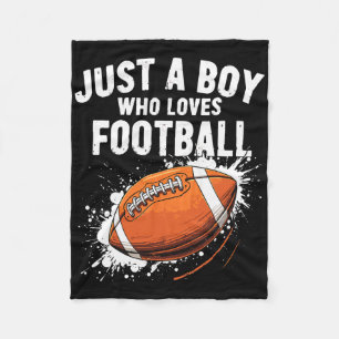 Nur ein Junge, der American Football liebt Fleecedecke