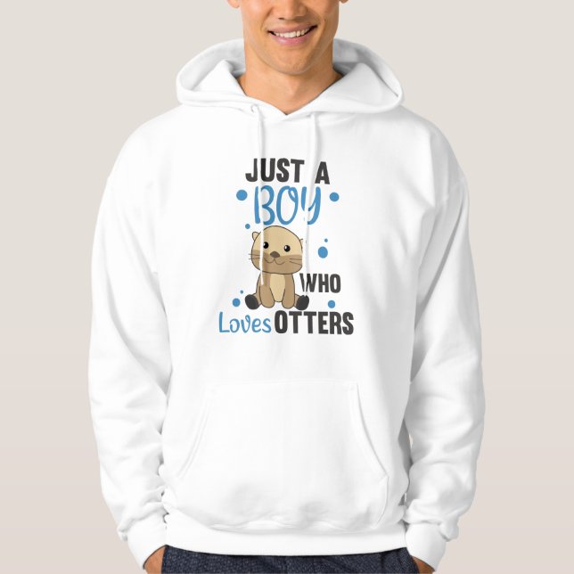 Nur ein Junge, der andere Lieben süß Otter. Hoodie (Vorderseite)