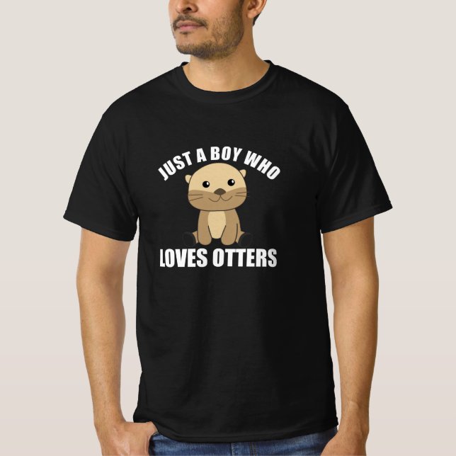Nur ein Junge, der andere Lieben süß Otter. T-Shirt (Vorderseite)