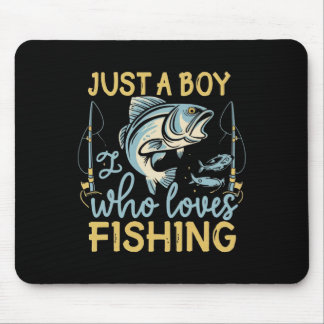 Nur ein Junge, der Angeln liebt Angler's Delight C Mousepad