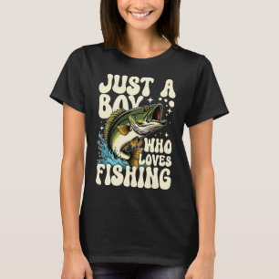 Nur ein Junge, der Angeln liebt T-Shirt