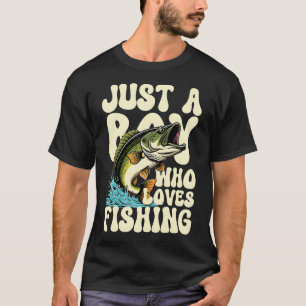Nur ein Junge, der Angeln liebt T-Shirt
