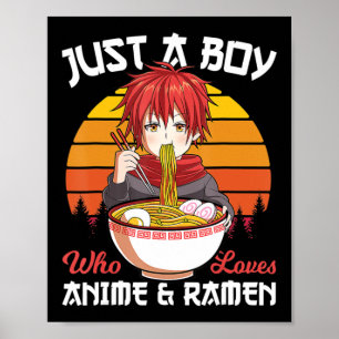 Nur ein Junge, der Anime und Ramen japanischen Ota Poster