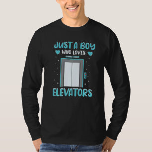 Nur ein Junge, der Aufzüge für Techniker Liebe und T-Shirt