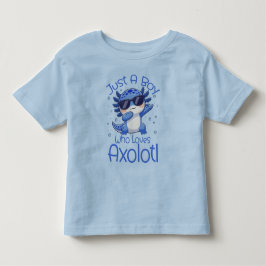 Nur ein Junge, der Axolotl liebt Kleinkind T-shirt