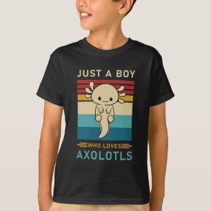 Nur ein Junge, der Axolotls Liebe, Niedlich Axolot T-Shirt