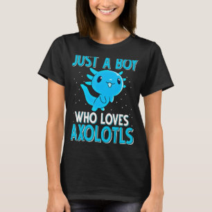 Nur ein Junge, der Axolotls Liebe Niedlich Axolotl T-Shirt
