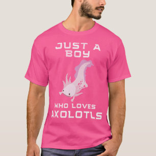 Nur ein Junge, der Axolotls lustigen mexikanischen T-Shirt