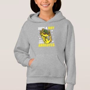 Nur ein Junge, der axolotls Niedliche Kawaii Liebe Hoodie