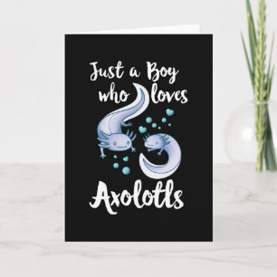 Nur ein Junge, der Axolotls Niedliches Geschenk vo Karte