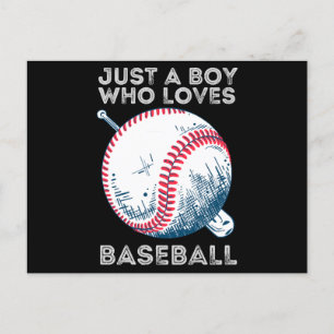 Nur ein Junge, der Baseball Batter Baseball Ball L Feiertagspostkarte