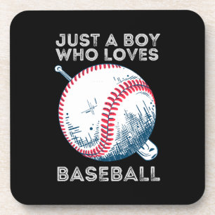 Nur ein Junge, der Baseball Batter Baseball Ball L Getränkeuntersetzer