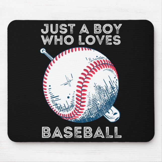 Nur ein Junge, der Baseball Batter Baseball Ball L Mousepad (Vorne)