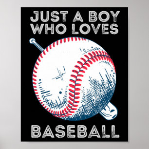Nur ein Junge, der Baseball Batter Baseball Ball L Poster