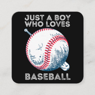 Nur ein Junge, der Baseball Batter Baseball Ball L Quadratische Visitenkarte