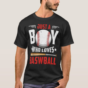 Nur ein Junge, der Baseball Funny Lieben Kinder Ba T-Shirt