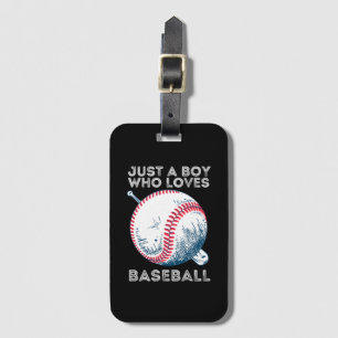 Nur ein Junge, der Baseball Liebe Gepäckanhänger