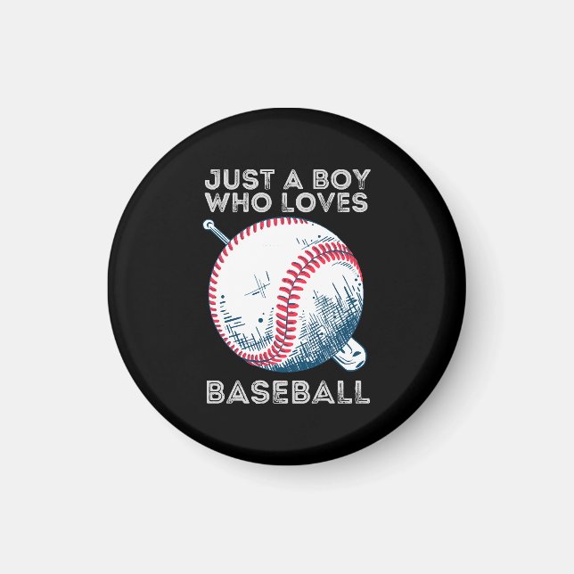 Nur ein Junge, der Baseball Liebe Magnet (Vorne)