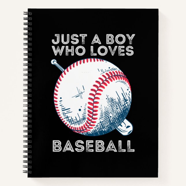 Nur ein Junge, der Baseball Liebe Notizbuch (Vorderseite)