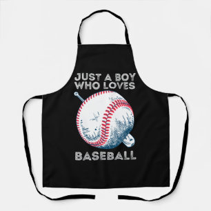 Nur ein Junge, der Baseball Liebe Schürze