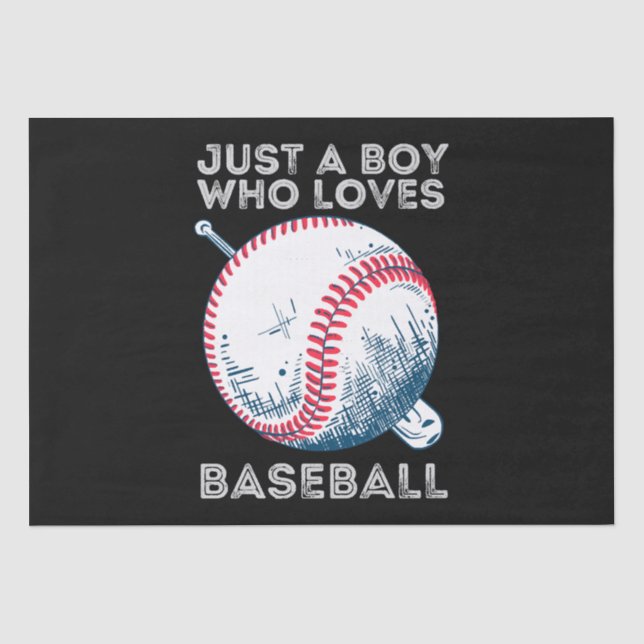 Nur ein Junge, der Baseball Liebe Seidenpapier (Vorderseite)