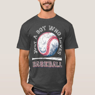 Nur ein Junge, der Baseball Liebe T-Shirt