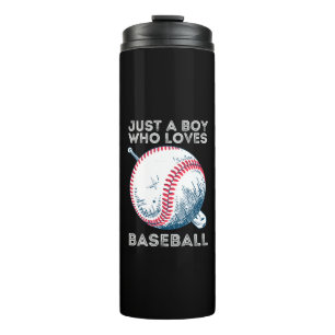 Nur ein Junge, der Baseball Liebe Thermosbecher