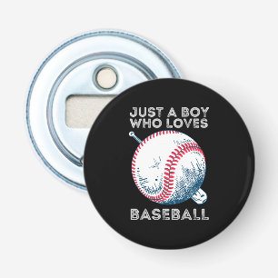 Nur ein Junge, der Baseball liebt Flaschenöffner