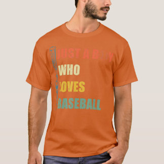 Nur ein Junge, der Baseball Retro Baseball-Klasse  T-Shirt